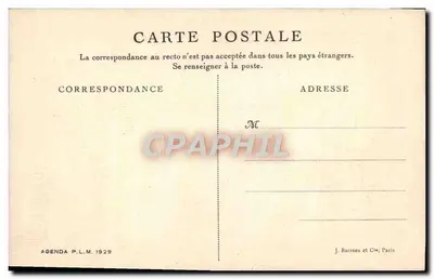 Autun — Porta d'Arroux — Agenda P.L.M. 1929 — Verso