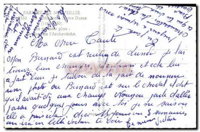 Notre-Dame de Paris — vista de primeiro plano — Paris, Edições G. GUY, n° 233 — Verso