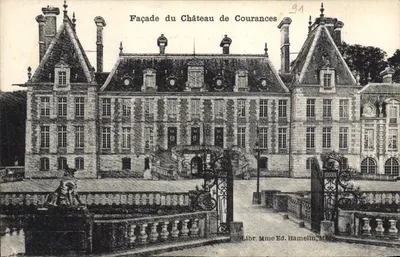 Fachada do Castelo de Courances — Libr. Mme Ed. Hamelin, Mâcon