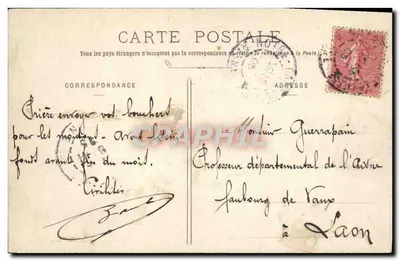Castelo de Marchais — Lado Norte — F. Barnaud, Fotógrafo, Editor, Laon - Depositado — Verso
