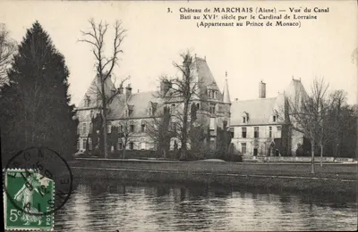 Castelo de Marchais (Aisne) — Vista do Canal — Construído no século XVI pelo Cardeal de Lorena (Pertencente ao Príncipe de Mônaco)