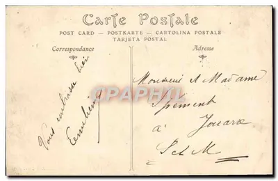 Castelo de SAINT-GERMAIN — Fachada sudoeste — Editor: DE NISLE & CIE, n° 266 — Verso