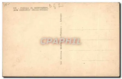 Castelo de Montmery — perto de Ambazac (Haute-Vienne) — Les Éditions Théo Jac — Verso