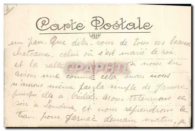 Amboise - Zamek — Logis króla zacząty przez Karola VIII, Wieża Minimów ukończona przy Franciszku I — wydawca A. P. — Rewers
