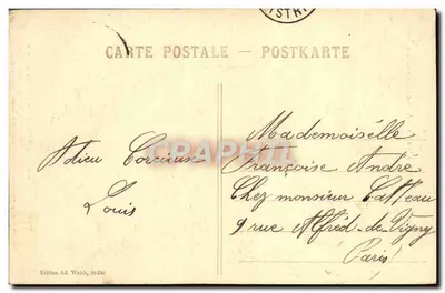 Castelo de Klein-Arnsberg — Alsácia-Lorena — Edição Ad. Weick, St-Dié — Verso