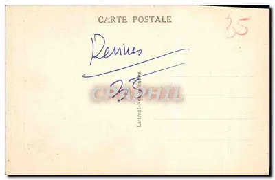 Rennes — Katedra — Wydawca Laurent-Néret, nr 4434 — Rewers