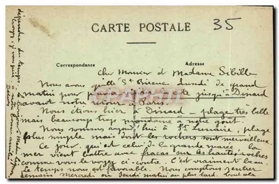 Côte d'Émeraude — St-Lunaire — Le Décollé par gros temps — editor não visível, n° de série 79 — Verso