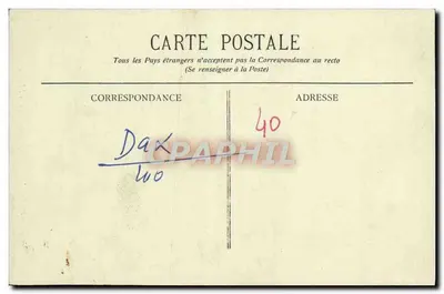 Dax - A Catedral e a Praça da Igreja — Coleção Gorce, fot.-edit., Talence (Gironde) — Verso