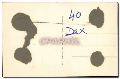 DAX - Pont sobre o Adour — editor Alacienne des Arts graphomécaniques, n° 3 — Verso