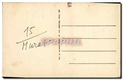 Murat — Sommet du Rocher de Bonnevie — LL — Verso