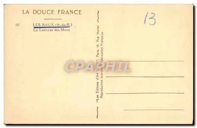 Les Baux-du-Roussillon — Lanterna Śmierci — Wydawnictwo Sztuki 'Von' — Rewers