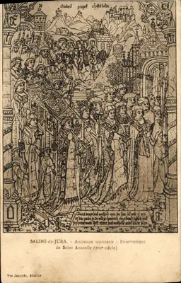 Salins-du-Jura — Antiga tapeçaria — Enterro de Santo Anatólio (século xv) — Vre Jacquin, editor