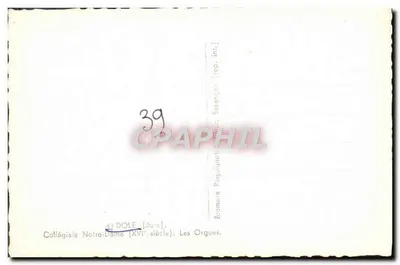 Catedral de Nossa Senhora (Dole, Jura) — Os Órgãos — editor Pusquignac, n° 43 — Verso