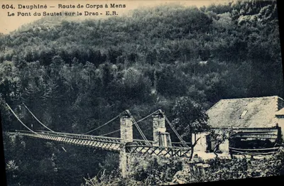 Ponte do Sautet sobre o Drac — Estrada de Corps à Mens — E.R. — n°604