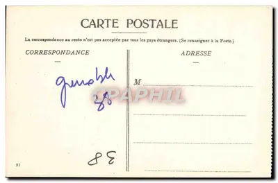 Grenoble — Os Quais e o St-Eynard — Editor não identificado, n° de série 93 — Verso