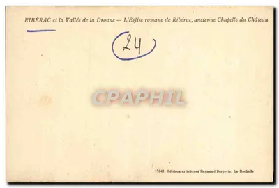 Ribérac e a Vale da Dronne — A Igreja România de Ribérac, antiga capela do castelo — Verso