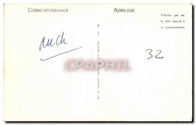 Auch — Widok na bazylikę (Façada Zachodnia) — XVII wiek — LL. — Rewers