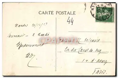 NANTES — Basílica de San Nicolás — La Silla — Colección F. Chapeau, Nantes - 7° millar — Reverso
