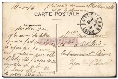 Saint-Étienne — Palácio de Justiça — C. L. — Verso