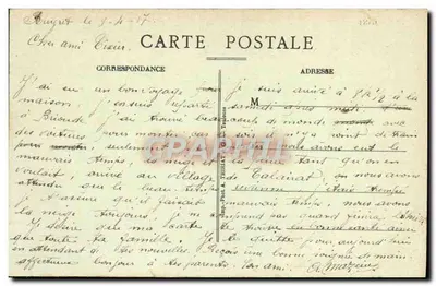 Cantal — Cume do Puy Mary (Alt 1787 m) — Germain Malonos, Carte 1291, Auzière — Verso