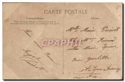Stara pocztówka Boran Les Bords de L'Oise — Rewers