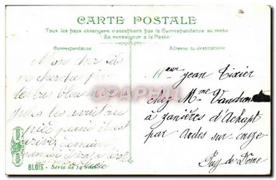 Iglesia de San Vincenzo — Blois — editor L.V. — serie 2248 — Reverso