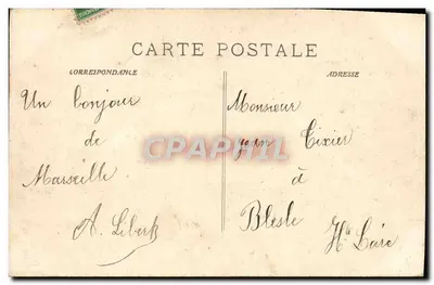 Vue de Marseille — Canal avec bateaux et bâtiment — éditeur inconnu, n°6 — Verso