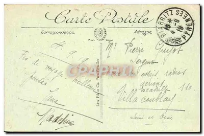 Biarritz — Le Rocher Percé — The Pierced Rock — L.L. — n° 209 — Verso