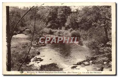 Bilhete postal antigo — Environs de Saint Sulpice les Feuilles le coin dos pescadores