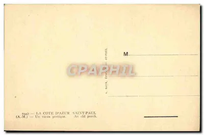 Saint-Paul-la-Roche — Um antigo porticão — A. Baux, editor — Verso