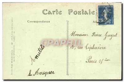 Grób Paula Bertego — Auxerre — wydawca Tourtor — Rewers