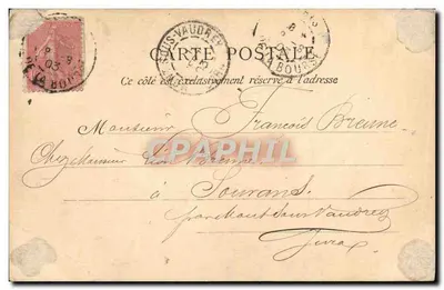 Bilhete postal antigo Paris L'Hotel de Sens — Verso