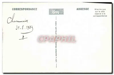 Chamonix-Mont-Blanc — Plan-Praz — Widok na Mont Blanc — LL. — Nr 518 — Rewers