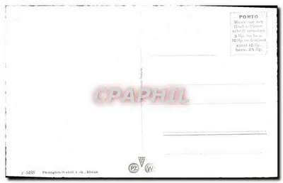 Widok z lotu nad Zurychem i Alpami — Photoglob-Werli A.-G., Zurych — Rewers