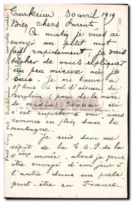 Pole bitwy w Voszach: Dolina Münstera — Wydanie Emil Hartmanna, Brissgurg L.E., nr 10 — Rewers
