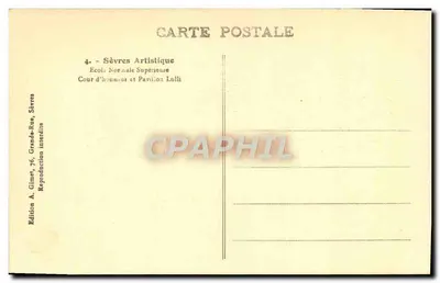 École Normale Supérieure — Cour d'honneur et Pavillon Lulli — Uitgave A. Gimet, Sèvres — Achterkant