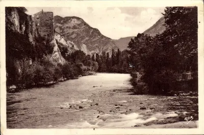Tarascon-sur-Ariège — Os Muros e o Ariège no encontro do Vicdessos — Les Cartes A. Paix-FouX ALBI