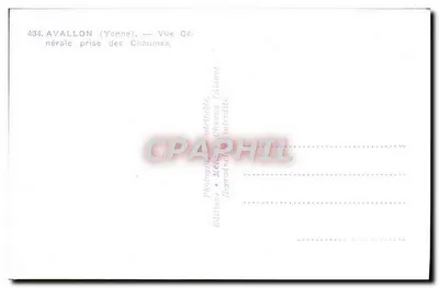 Avallon (Yonne) — Ogólny widok z Chaumes — Fotografia Charney — Rewers