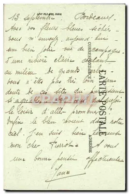 Bordeaux — Il Grand Théâtre — LL. n° 143 — Verso