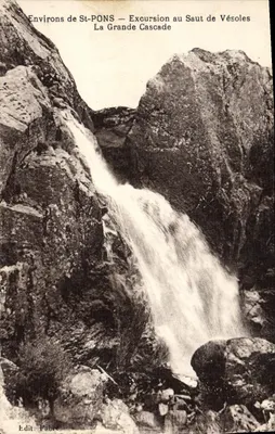 Em torno de St-PONS — Excursão ao Saut de Vésoles — A Grande Cachoeira — Edit. Fabre