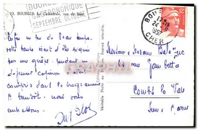 Bourges — Katedra widziana z zewnątrz — Wydawca EDUG 13 — Rewers