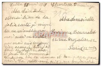 Menina com buquê — 'Estas flores e meus beijos' — DLX 7615 — Verso
