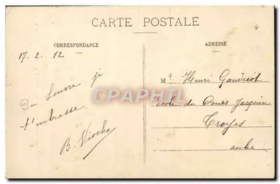 Paryż - Pomnik Victora Hugo (Czoło) - Stara pocztówka n°185 — Rewers