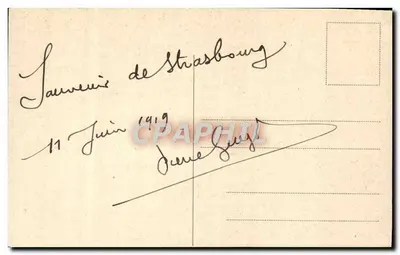 Straßburg — część w oranżerii. Els. dom rolnika z fontanną — wydawca nieznany — Rewers