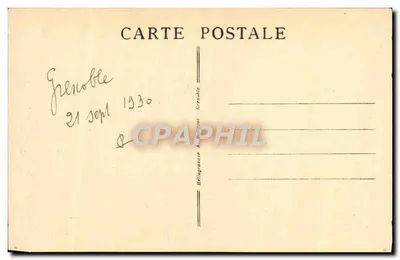 Grenoble - O Ponte Gontard, o Isère e o Moucherotte — Meliogravura A. Belfort, n°10.503 — Verso