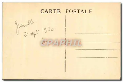 Grenoble - Ogólny widok i Alpy — Héliogravure A. Rébouret, n°10.651 — Rewers