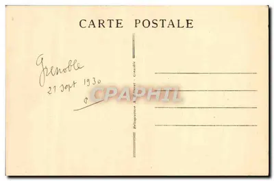 Grenoble - O Forte Rabot, o rio Isère e as Alpes — Deliographraphie Grenoble n°10.567 — Verso