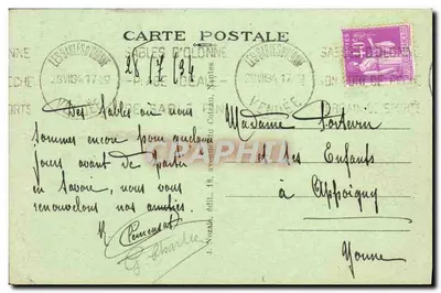Les Sables-d'Olonne (Vendée) — Wejście do Portu — J. Nozale, wydawca, n°194 — Rewers