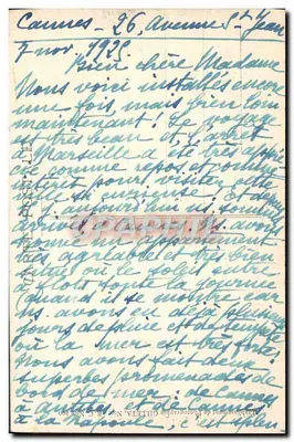 CANNES - Loggia Promenade de la Croisette — Wydawnictwo Glients, n° 472 — Rewers