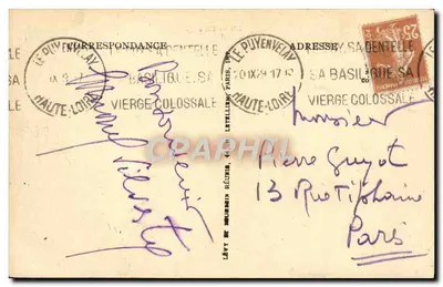 Le Puy — Orgle Espaly i most nad jeziorem — LL — Rewers